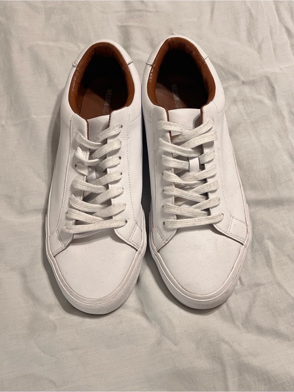 White minimalist sneakers
